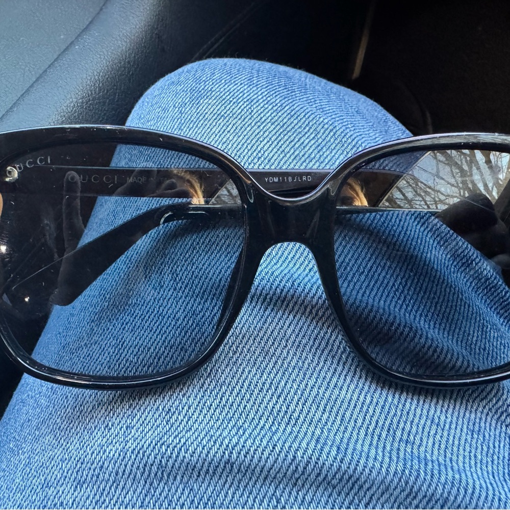 Gucci Black Oversized Square Sunglasses gg0022s